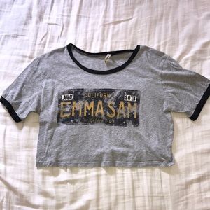 NWOT Emma &Sam Cropped Graphic Tee